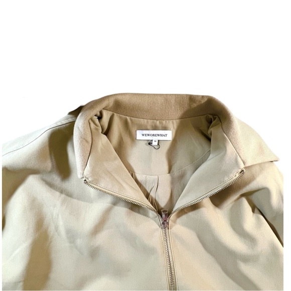 WEWOREWHAT | Twill Bomber Jacket, Women’s, Color Tan, Oversized Size XS, NWOT - Picture 3 of 12